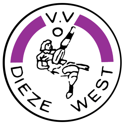 Clublogo voetbalvereniging Dieze West uit Zwolle