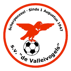 Clublogo voetbalvereniging De Valleivogels uit Scherpenzeel