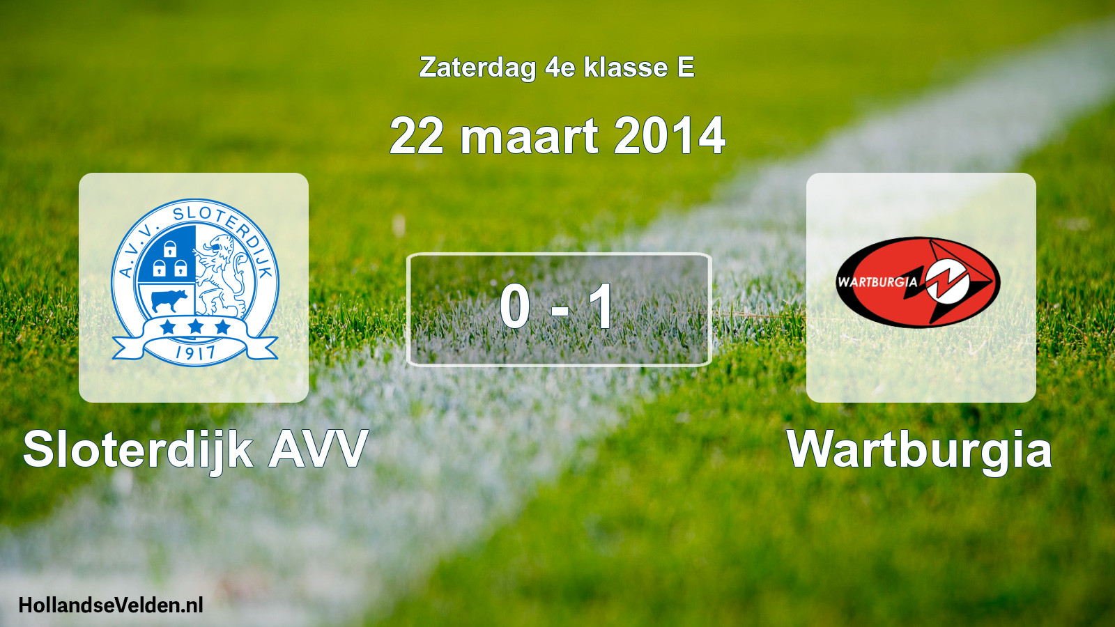 Gespeelde wedstrijd: Sloterdijk AVV - Wartburgia 0 - 1 (22 maart 2014)