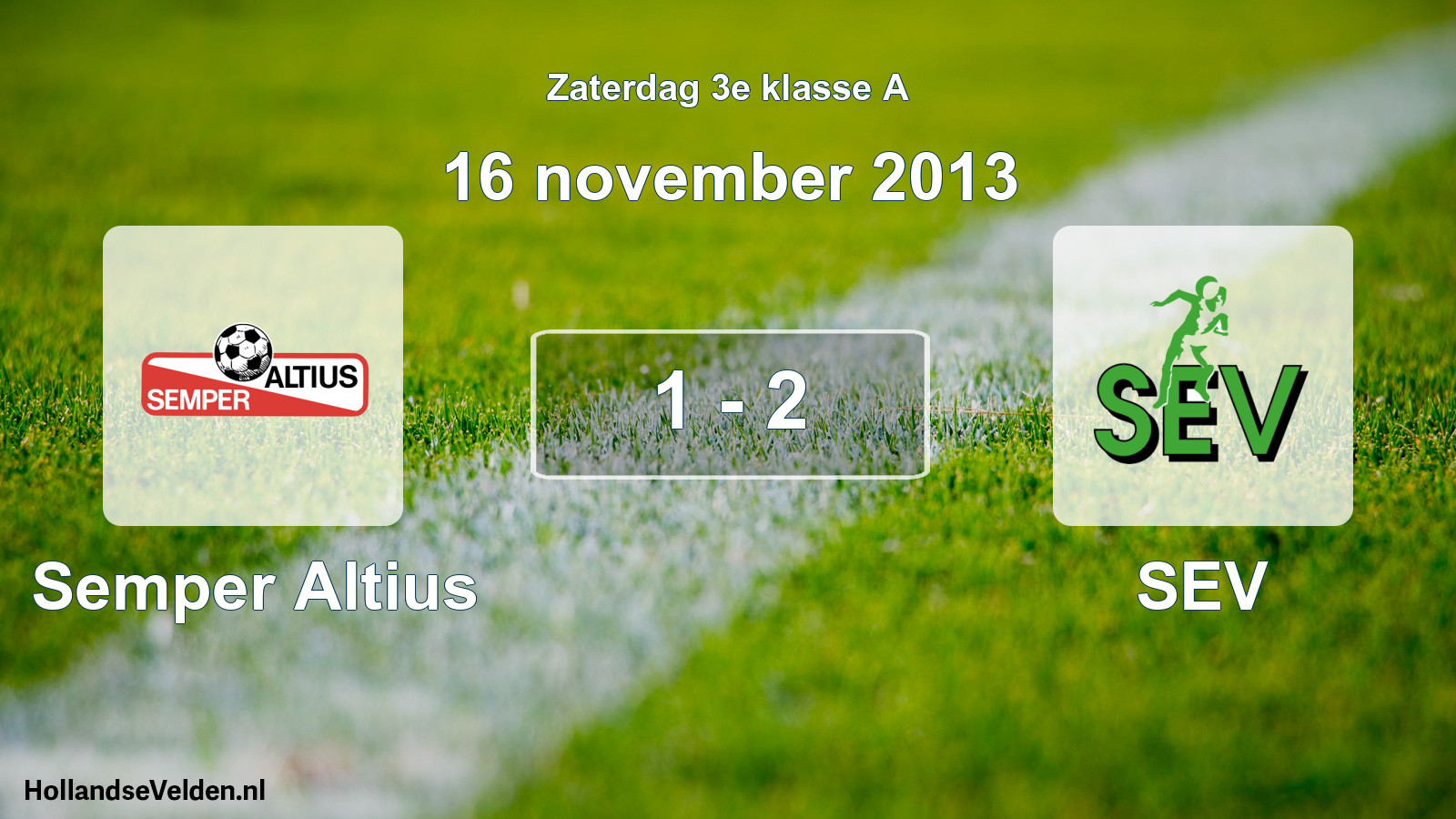 Gespeelde wedstrijd: Semper Altius - SEV 1 - 2 (16 november 2013)