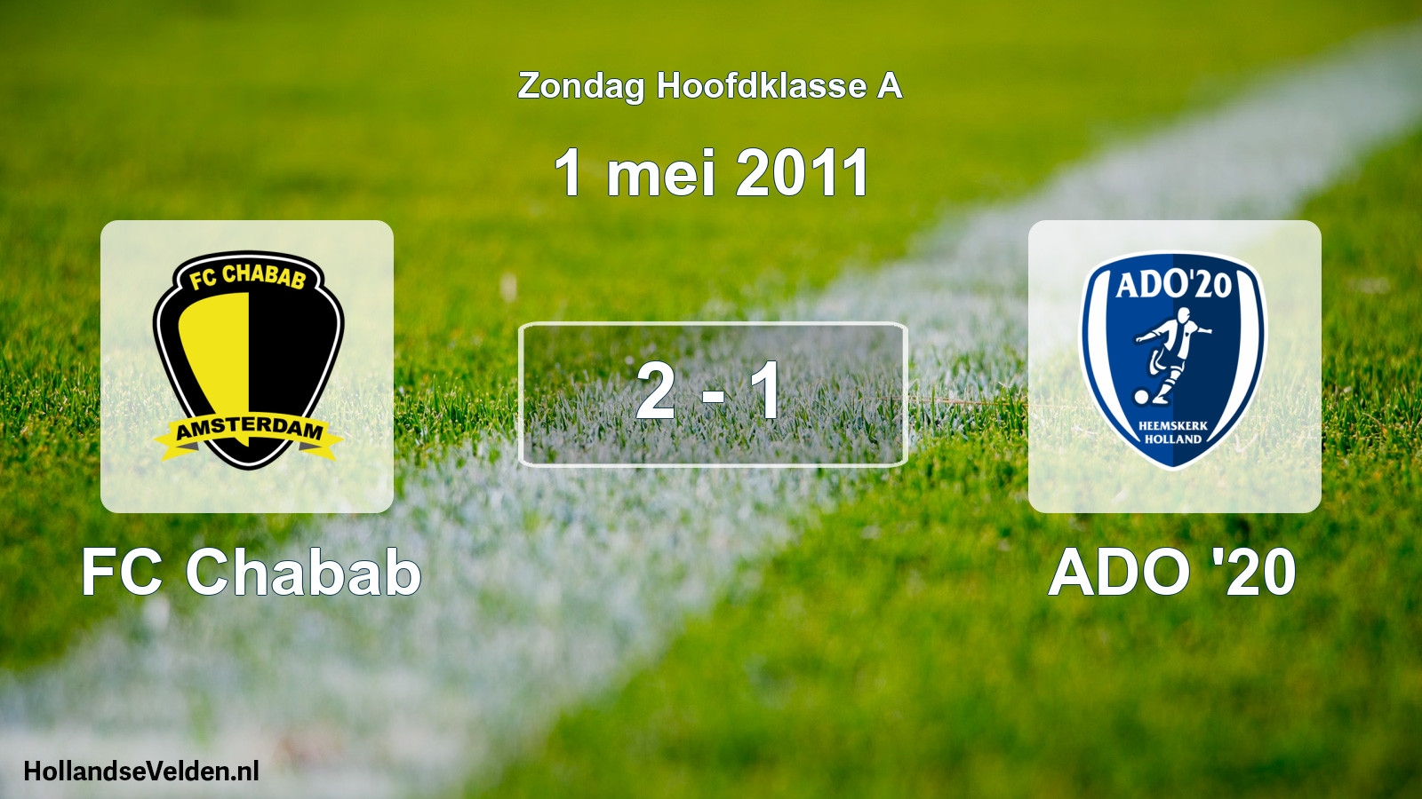 Gespeelde wedstrijd: FC Chabab - ADO '20 2 - 1 (1 mei 2011)