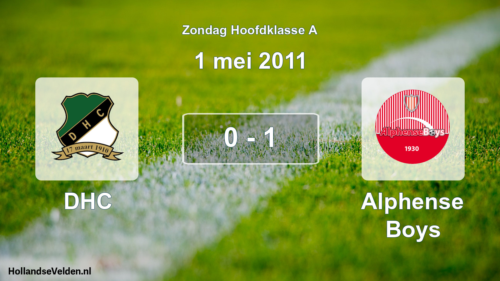 Gespeelde wedstrijd: DHC - Alphense Boys 0 - 1 (1 mei 2011)