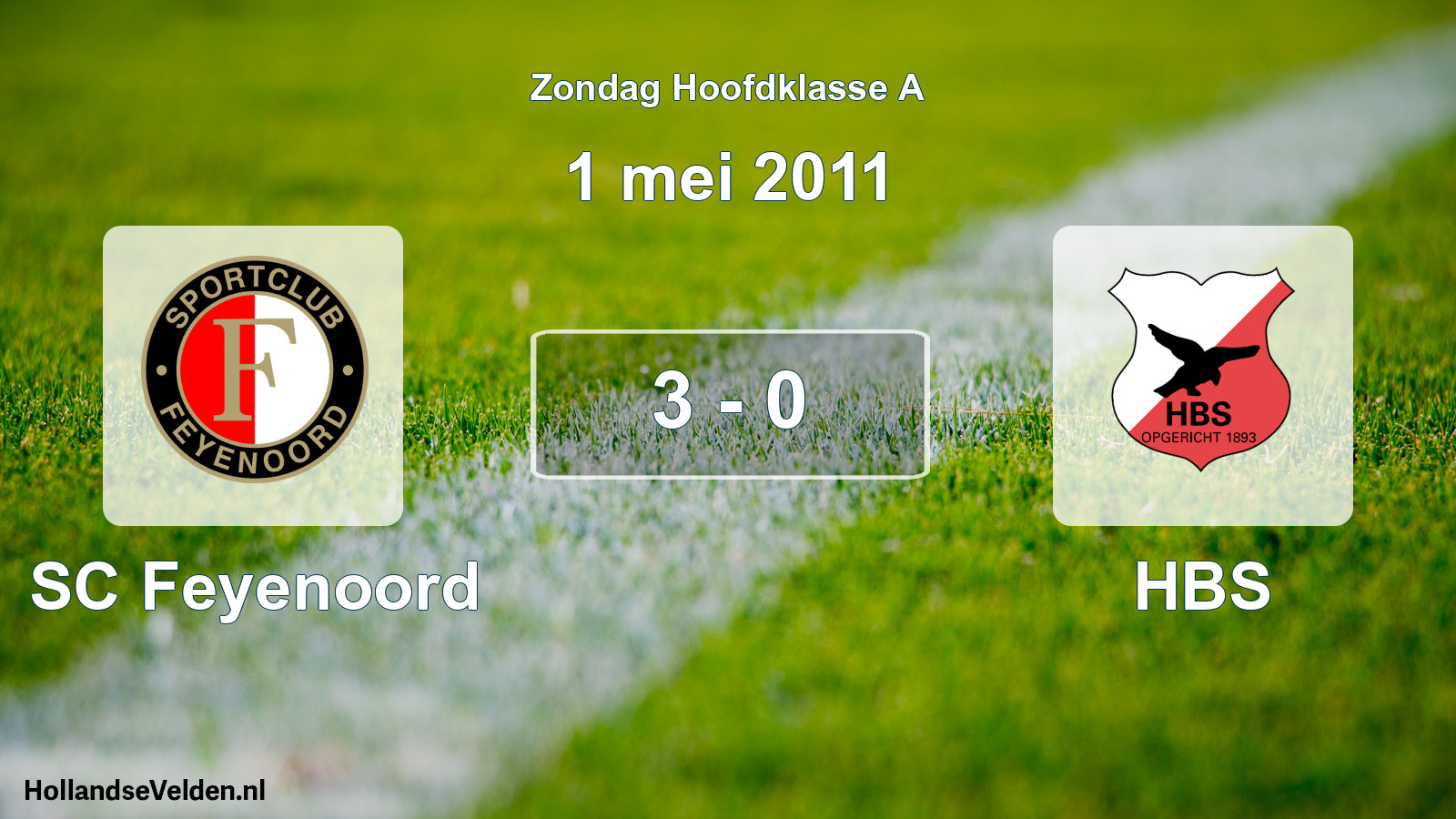 Gespeelde wedstrijd: SC Feyenoord - HBS 3 - 0 (1 mei 2011)