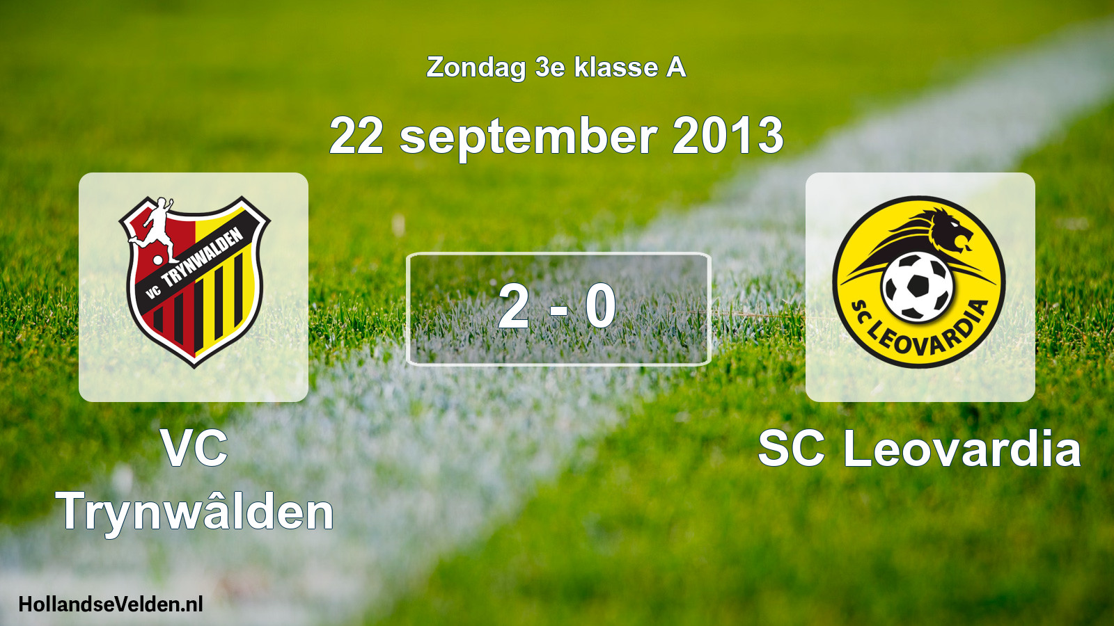 Gespeelde wedstrijd: VC Trynwâlden - SC Leovardia 2 - 0 (22 september 2013)