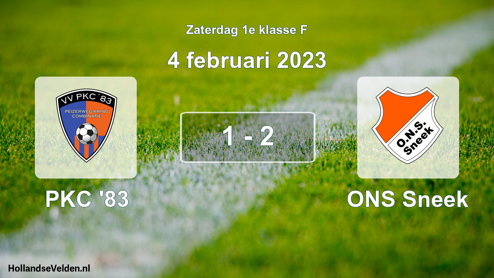 Gespeelde wedstrijd: PKC '83 - ONS Sneek 1 - 2 (4 februari 2023)
