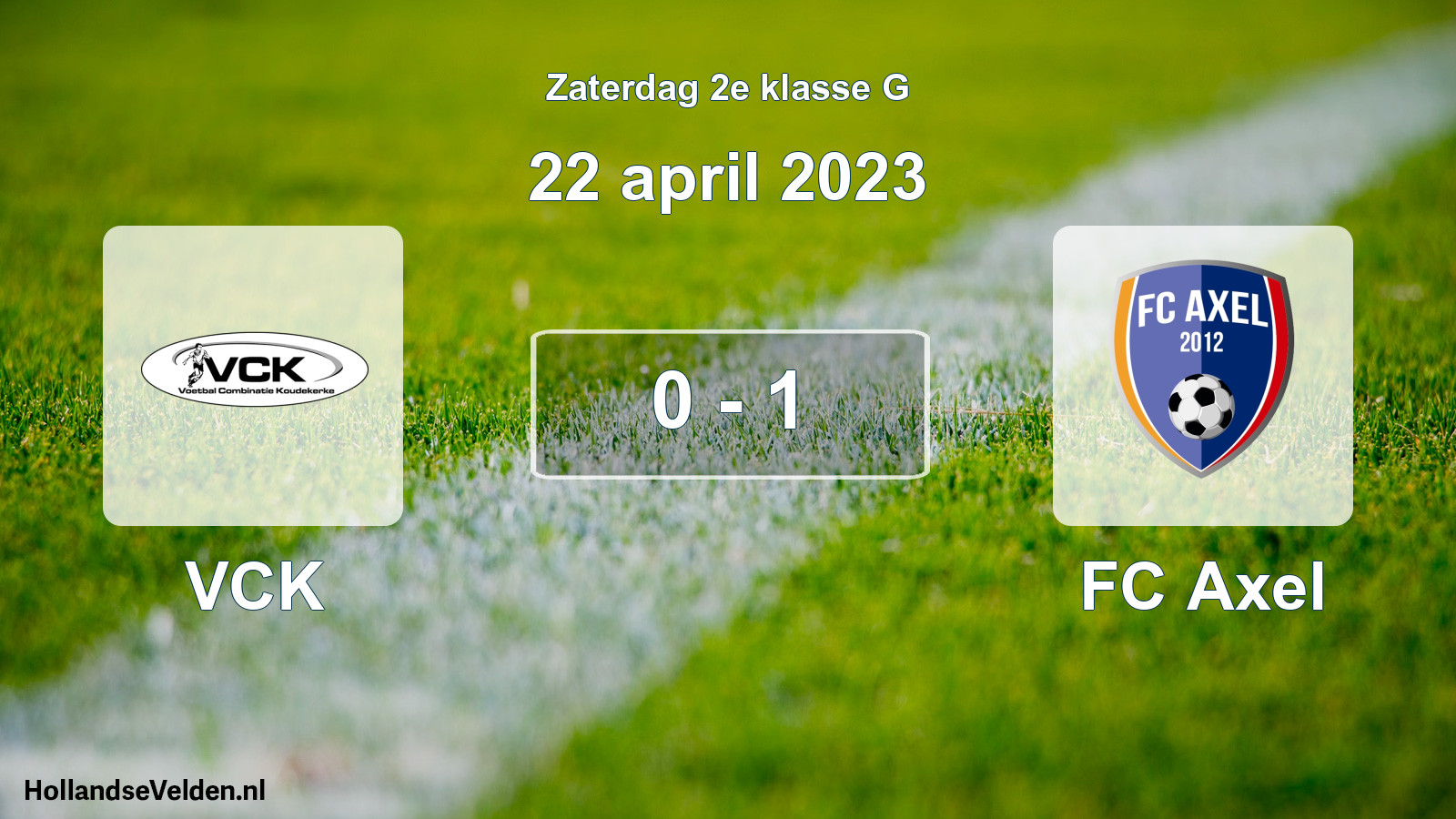 Gespeelde wedstrijd: VCK - FC Axel 0 - 1 (22 april 2023)