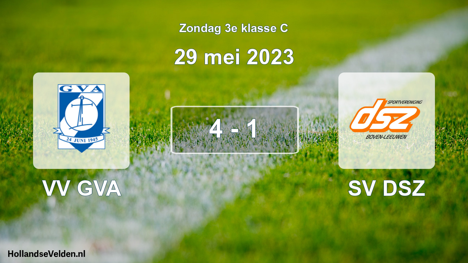 Gespeelde wedstrijd: VV GVA - SV DSZ 4 - 1 (29 mei 2023)