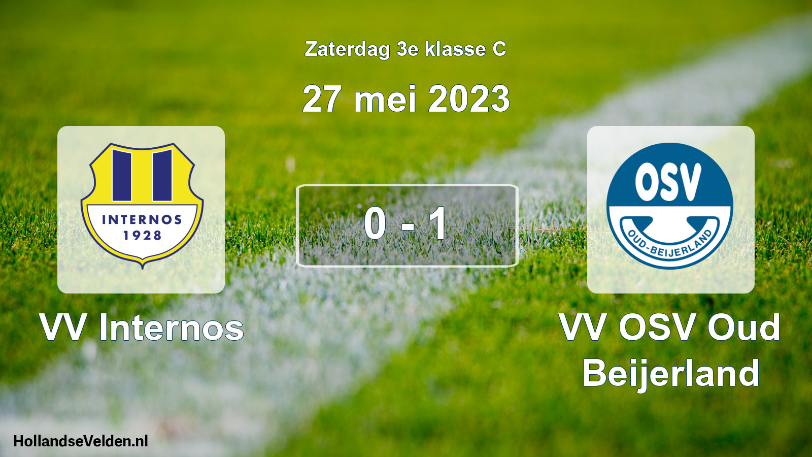 Gespeelde wedstrijd: VV Internos - VV OSV Oud Beijerland 0 - 1 (27 mei 2023)