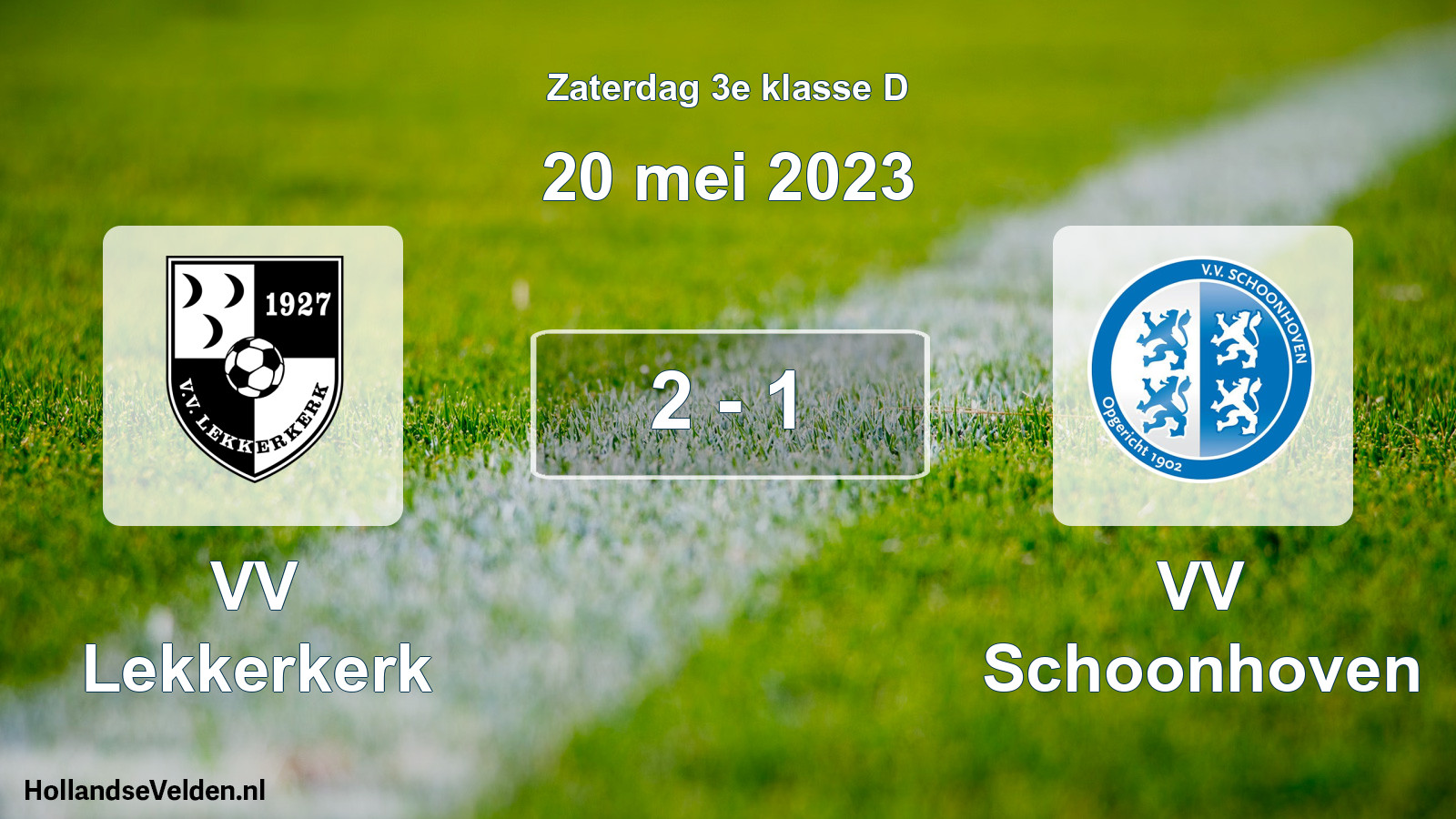 Gespeelde wedstrijd: VV Lekkerkerk - VV Schoonhoven 2 - 1 (20 mei 2023)