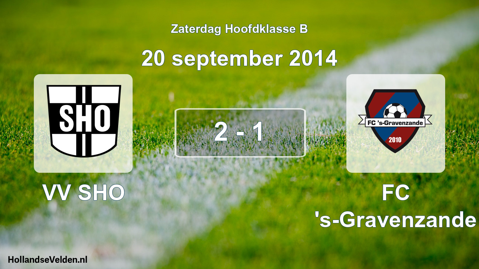 Gespeelde wedstrijd: VV SHO - FC 's-Gravenzande 2 - 1 (20 september 2014)