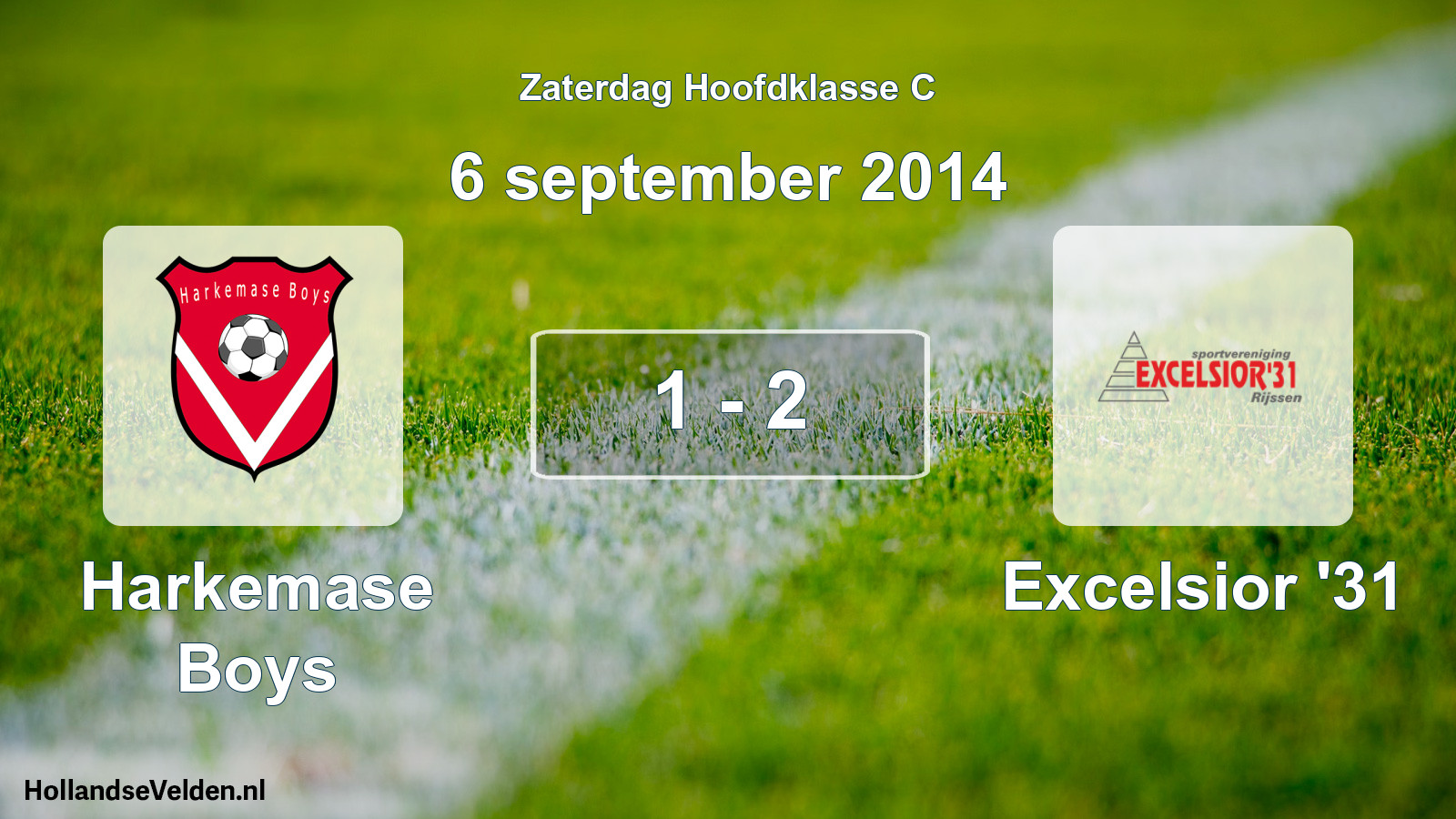 Gespeelde wedstrijd: Harkemase Boys - Excelsior '31 1 - 2 (6 september 2014)