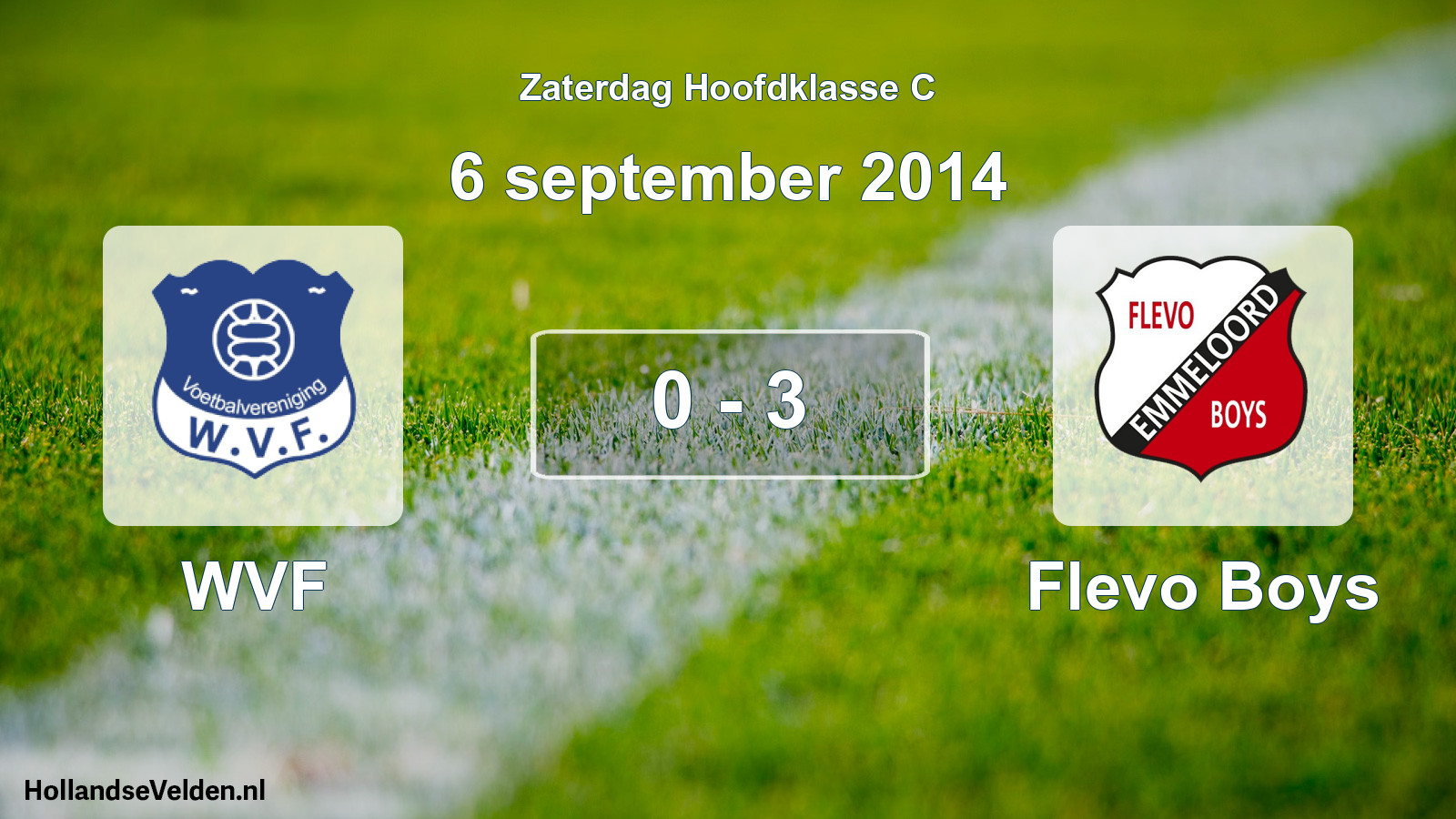 Gespeelde wedstrijd: WVF - Flevo Boys 0 - 3 (6 september 2014)