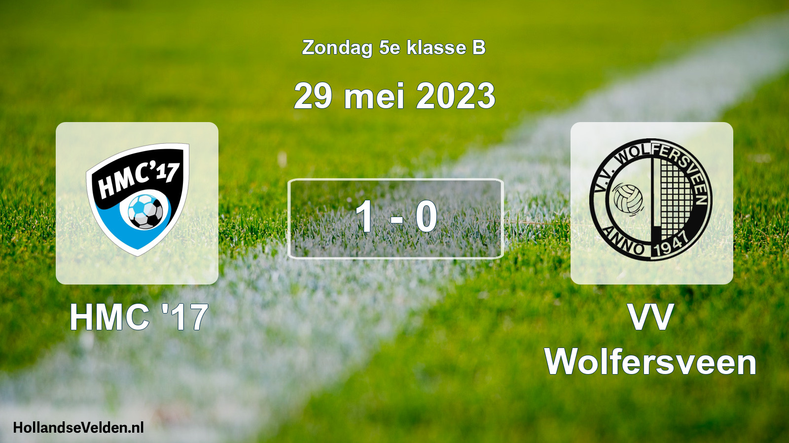 Gespeelde wedstrijd: HMC '17 - VV Wolfersveen 1 - 0 (29 mei 2023)