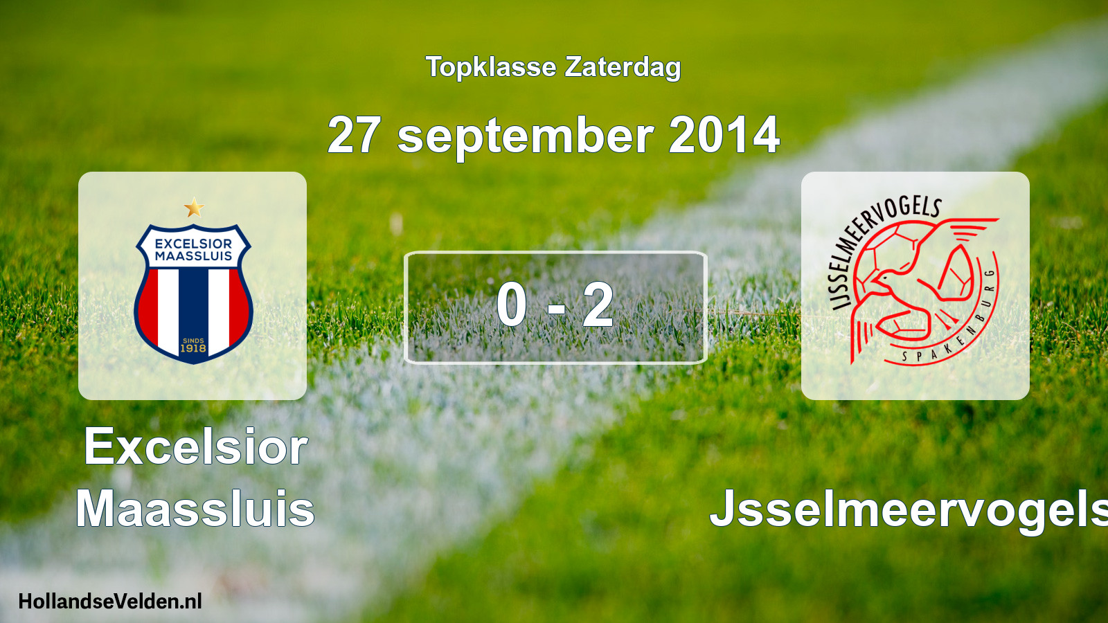 Gespeelde wedstrijd: Excelsior Maassluis - IJsselmeervogels 0 - 2 (27 september 2014)