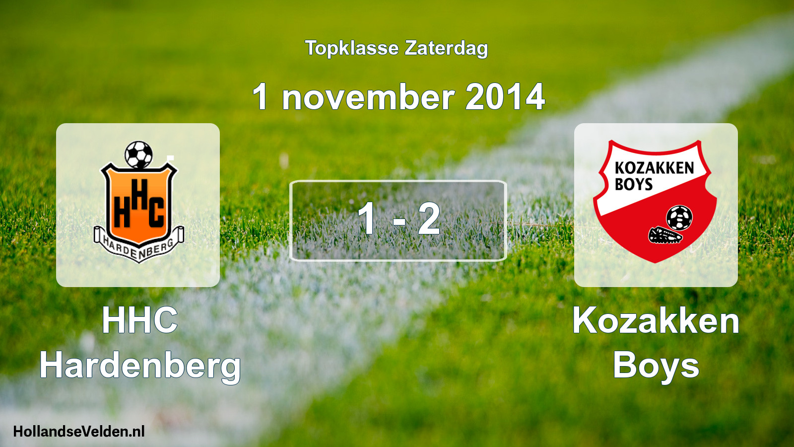 Gespeelde wedstrijd: HHC Hardenberg - Kozakken Boys 1 - 2 (1 november 2014)