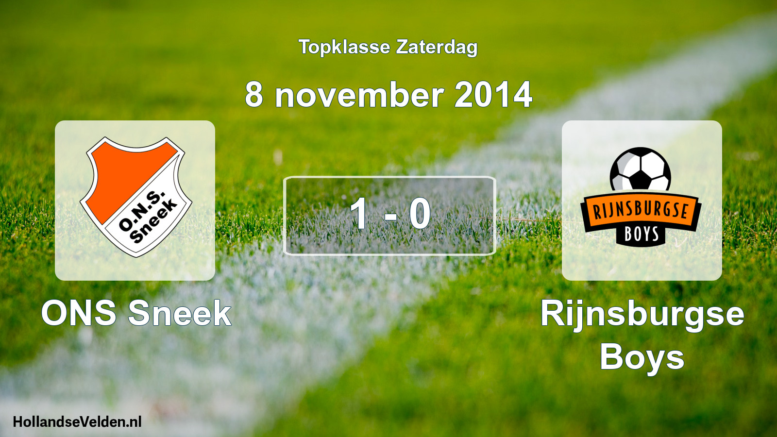 Gespeelde wedstrijd: ONS Sneek - Rijnsburgse Boys 1 - 0 (8 november 2014)