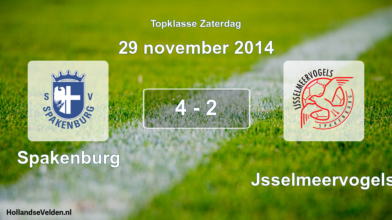 Gespeelde wedstrijd: Spakenburg - IJsselmeervogels 4 - 2 (29 november 2014)