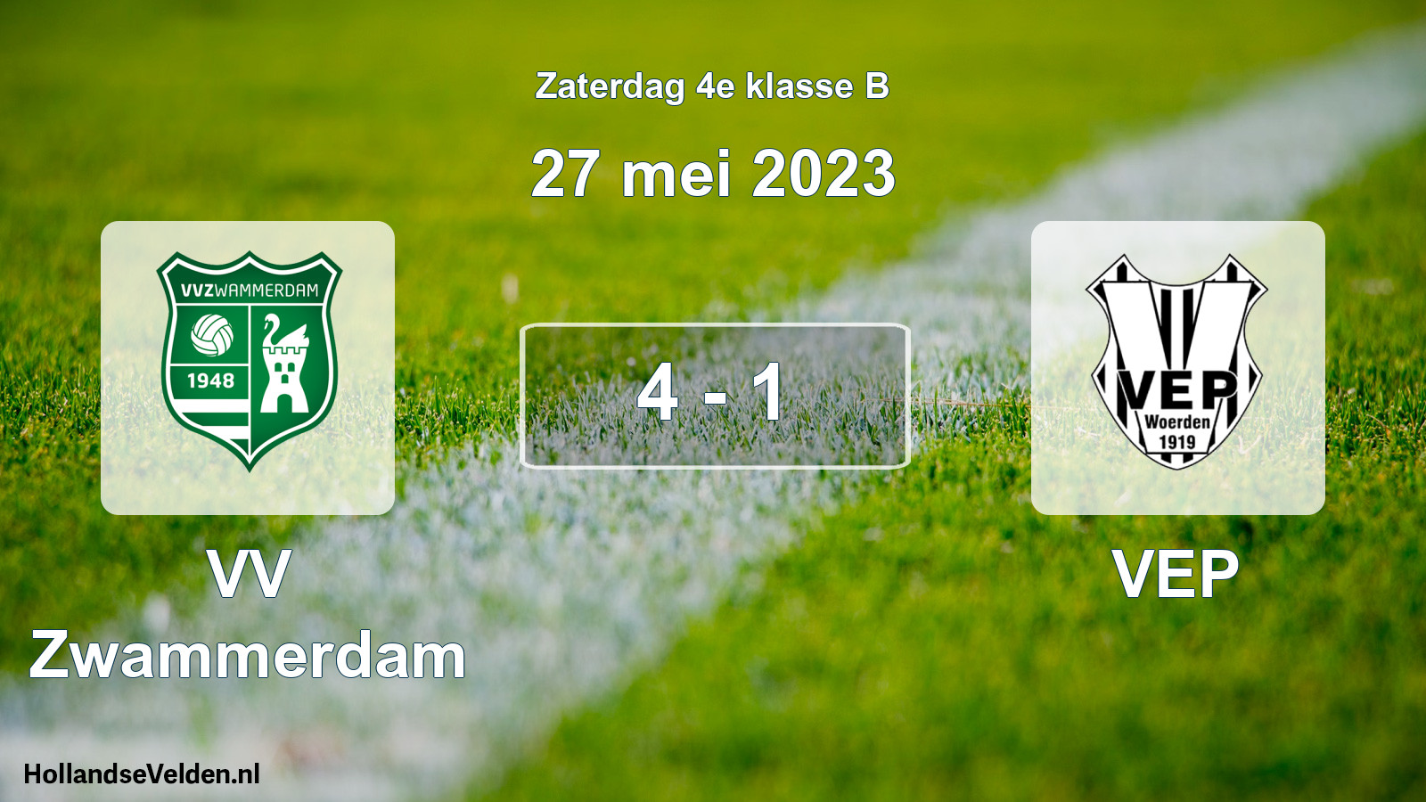 Gespeelde wedstrijd: VV Zwammerdam - VEP 4 - 1 (27 mei 2023)