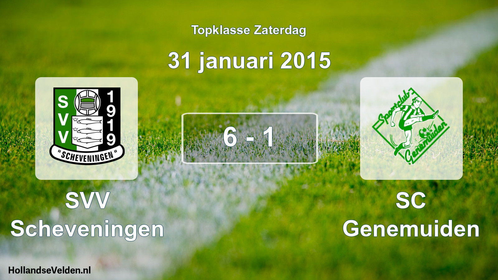 Gespeelde wedstrijd: SVV Scheveningen - SC Genemuiden 6 - 1 (31 januari 2015)