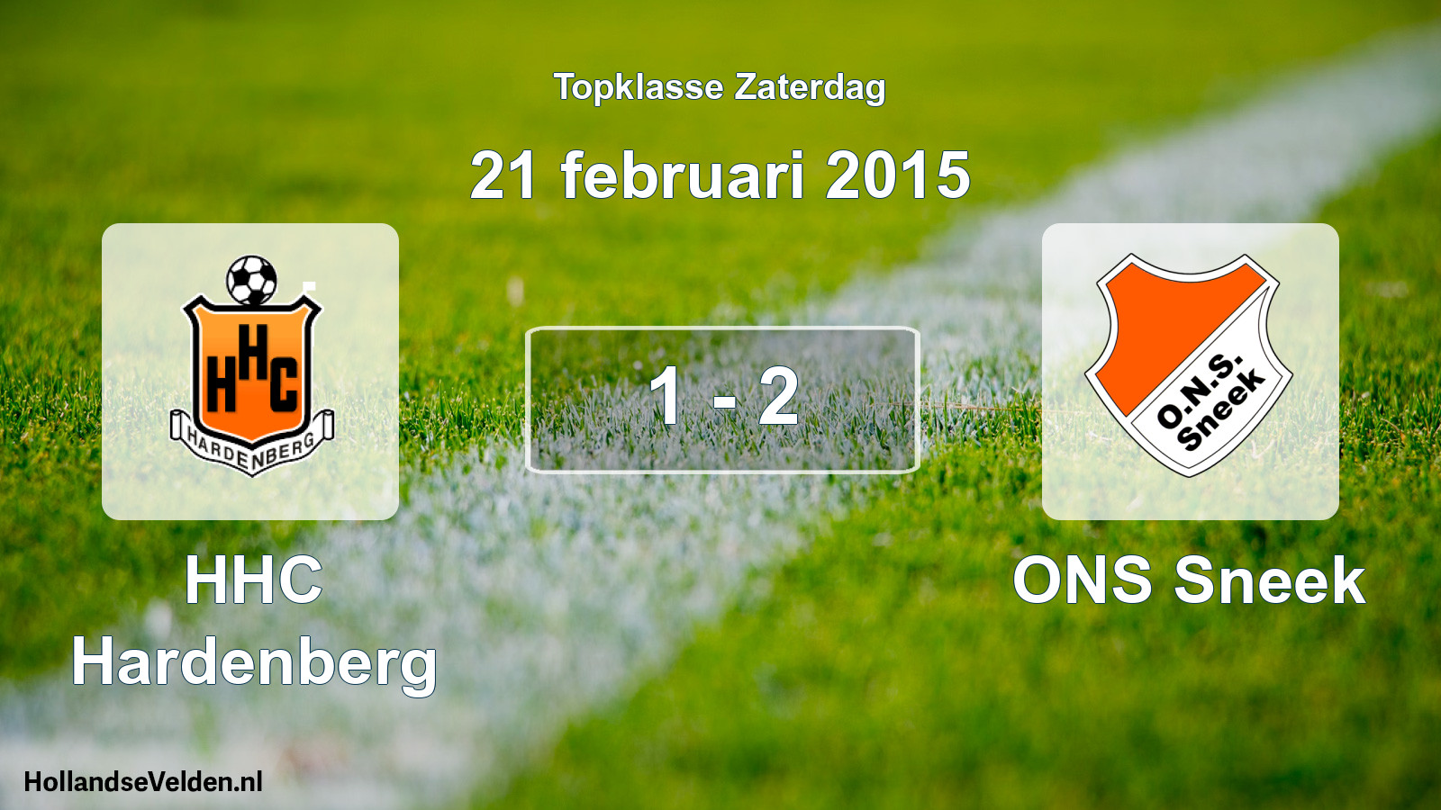 Gespeelde wedstrijd: HHC Hardenberg - ONS Sneek 1 - 2 (21 februari 2015)