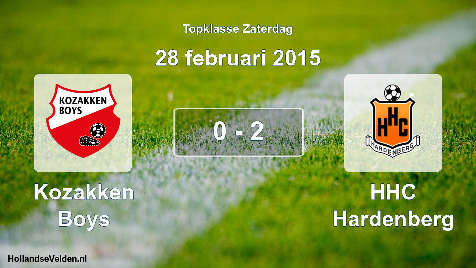 Gespeelde wedstrijd: Kozakken Boys - HHC Hardenberg 0 - 2 (28 februari 2015)