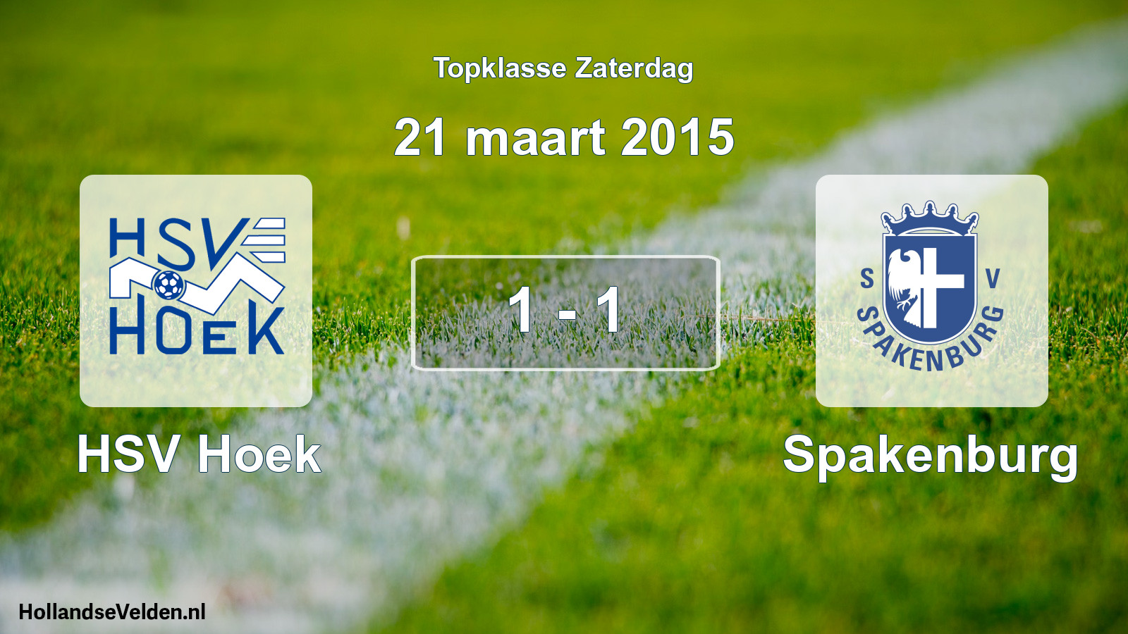 Gespeelde wedstrijd: HSV Hoek - Spakenburg 1 - 1 (21 maart 2015)