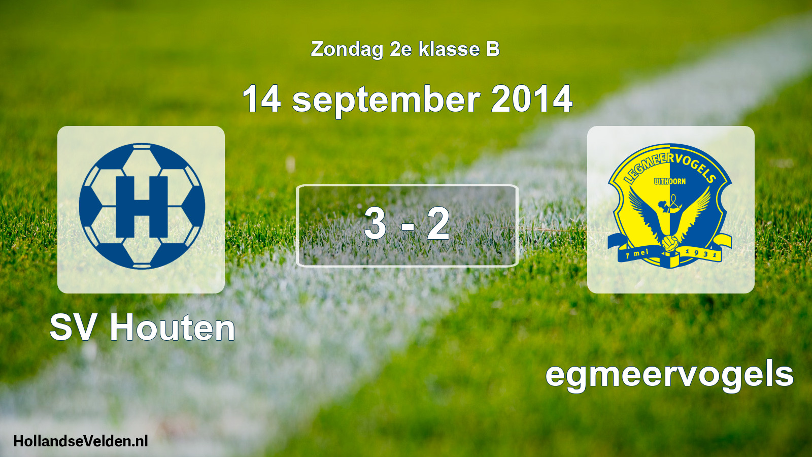 Gespeelde wedstrijd: SV Houten - Legmeervogels 3 - 2 (14 september 2014)