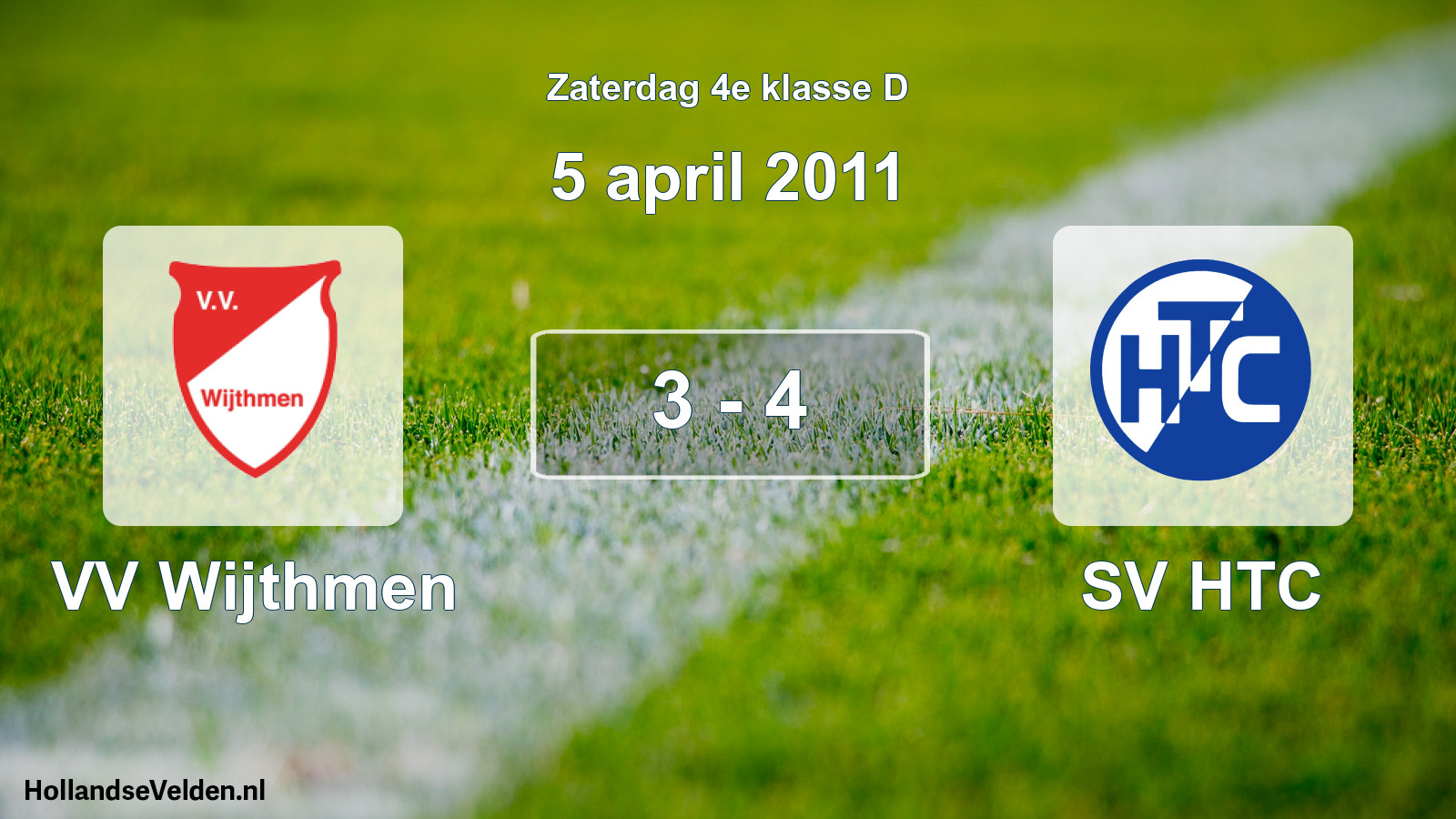 Gespeelde wedstrijd: VV Wijthmen - SV HTC 3 - 4 (5 april 2011)