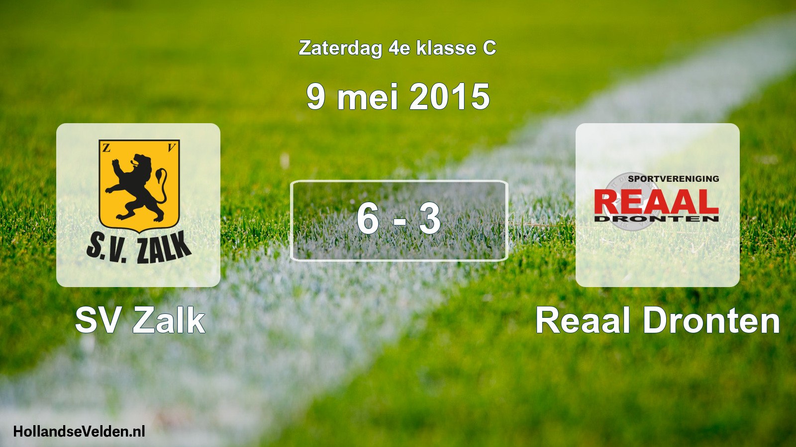 Gespeelde wedstrijd: SV Zalk - Reaal Dronten 6 - 3 (9 mei 2015)