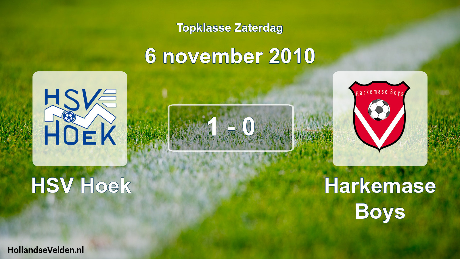 Gespeelde wedstrijd: HSV Hoek - Harkemase Boys 1 - 0 (6 november 2010)