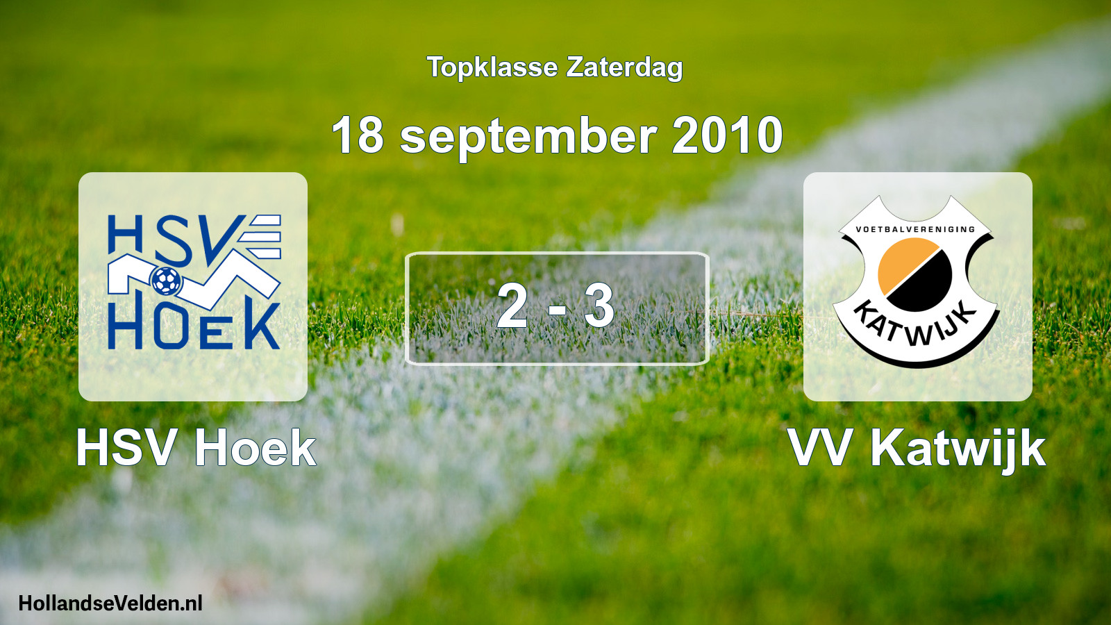 Gespeelde wedstrijd: HSV Hoek - VV Katwijk 2 - 3 (18 september 2010)