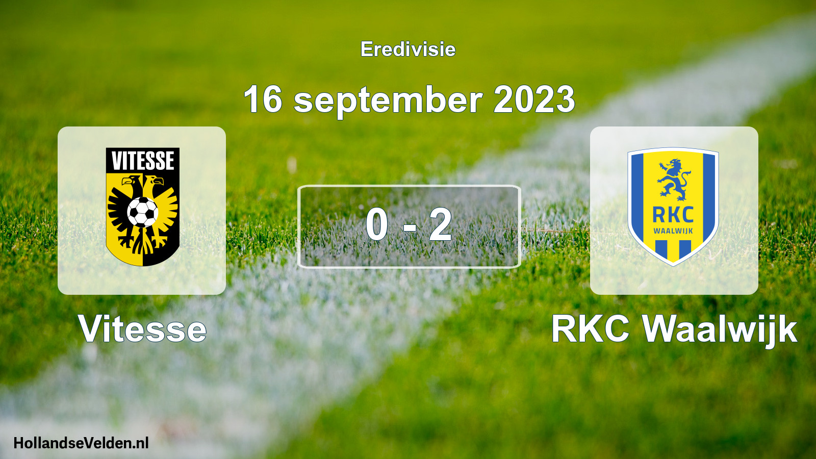 Gespeelde wedstrijd: Vitesse - RKC Waalwijk 0 - 2 (16 september 2023)