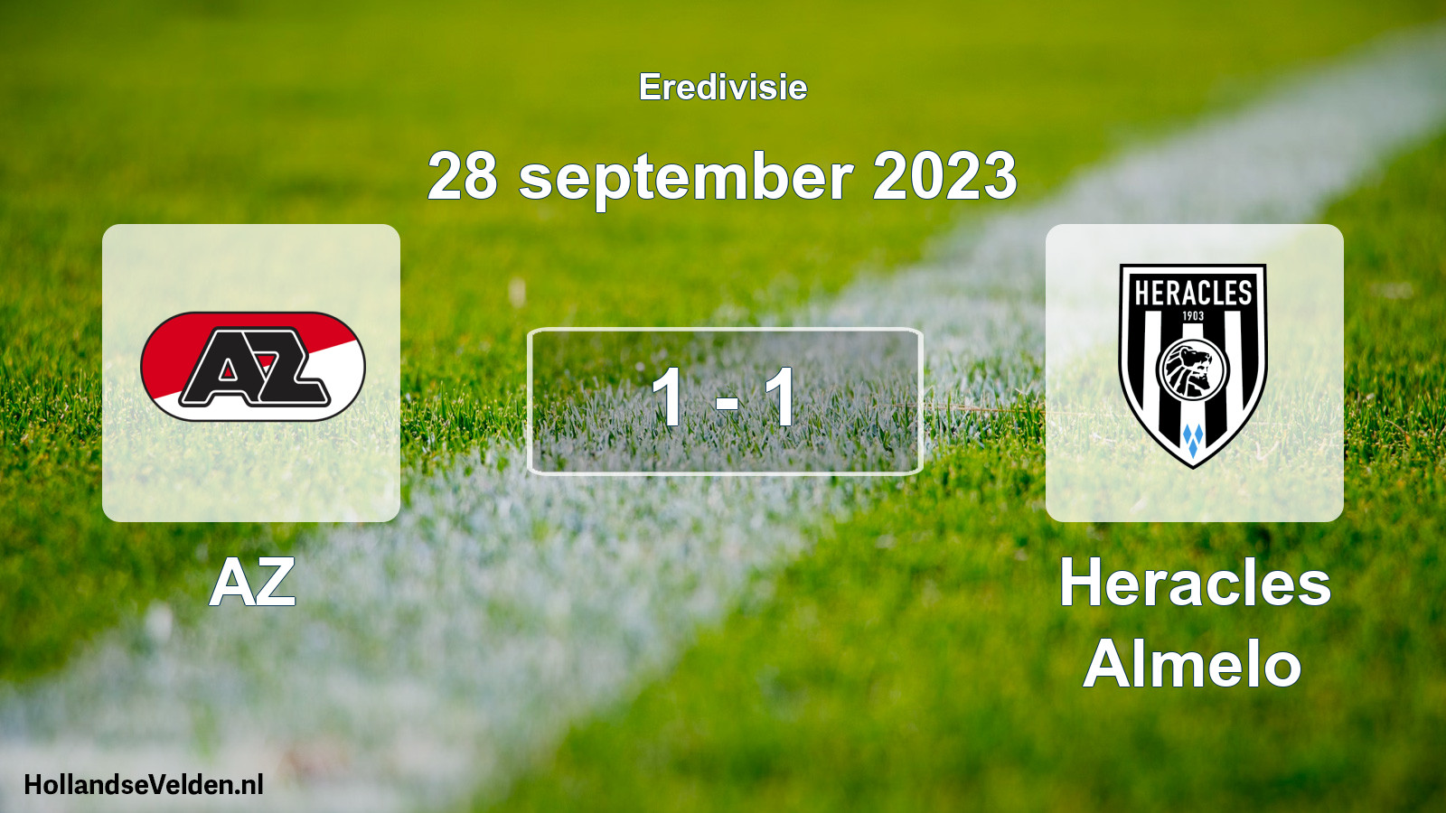 Gespeelde wedstrijd: AZ - Heracles Almelo 1 - 1 (28 september 2023)