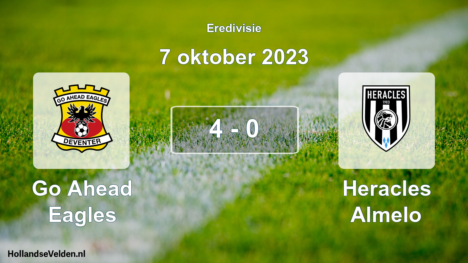 Gespeelde wedstrijd: Go Ahead Eagles - Heracles Almelo 4 - 0 (7 oktober 2023)