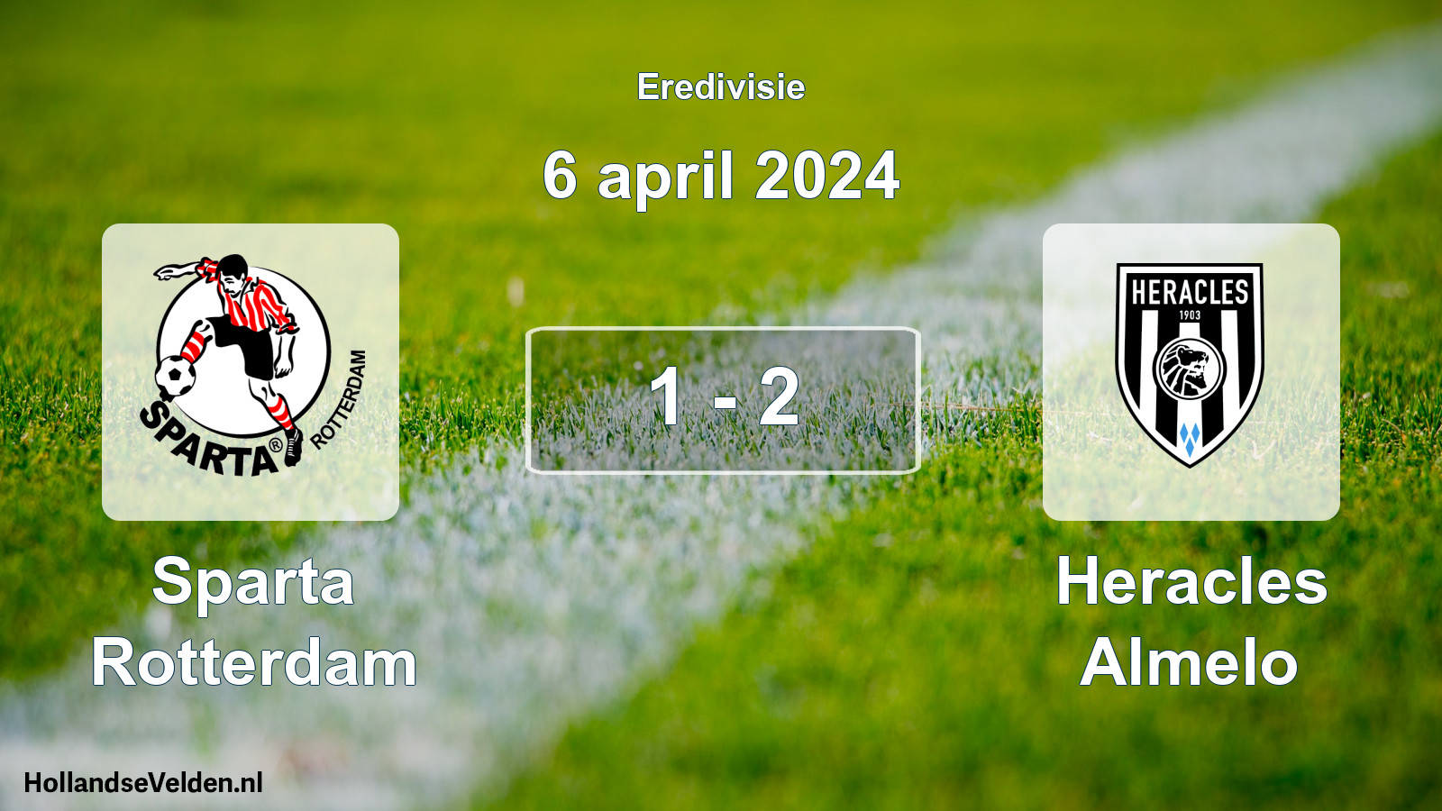 Gespeelde wedstrijd: Sparta Rotterdam - Heracles Almelo 1 - 2 (6 april 2024)