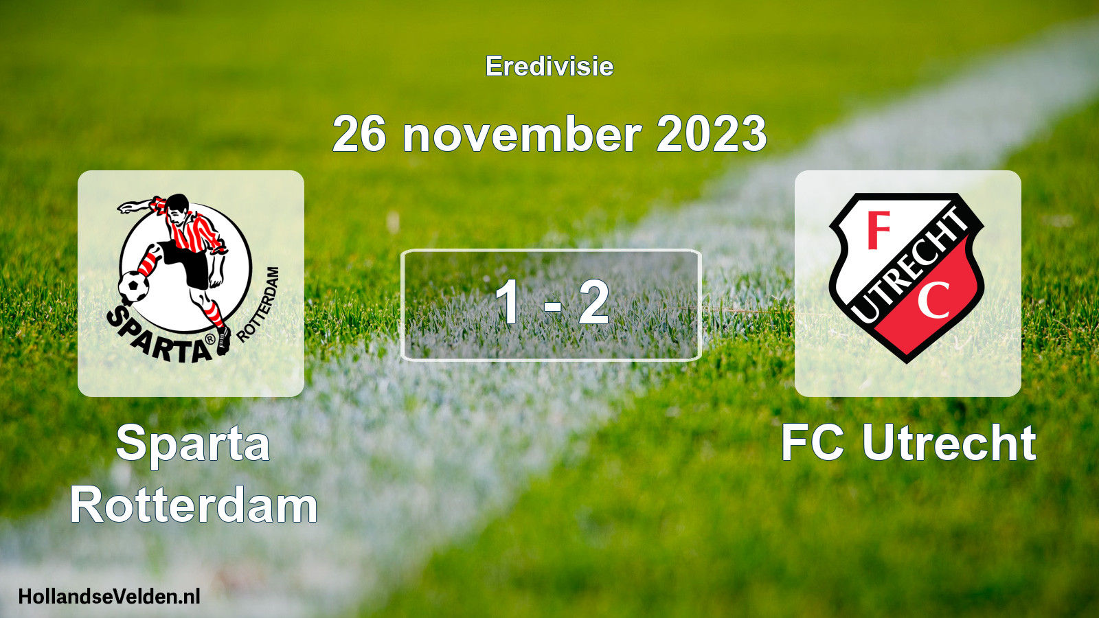 Gespeelde wedstrijd: Sparta Rotterdam - FC Utrecht 1 - 2 (26 november 2023)
