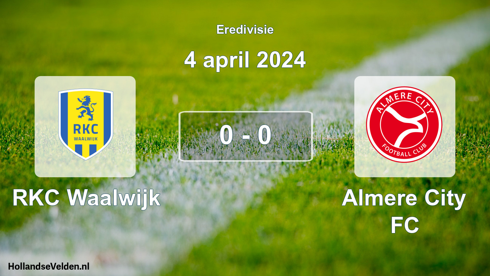 Gespeelde wedstrijd: RKC Waalwijk - Almere City FC 0 - 0 (4 april 2024)