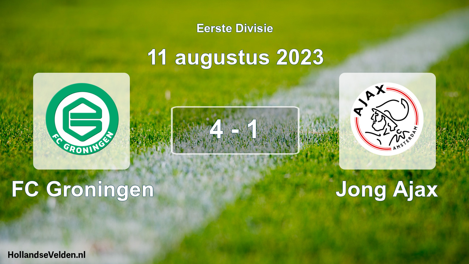 Gespeelde wedstrijd: FC Groningen - Jong Ajax 4 - 1 (11 augustus 2023)