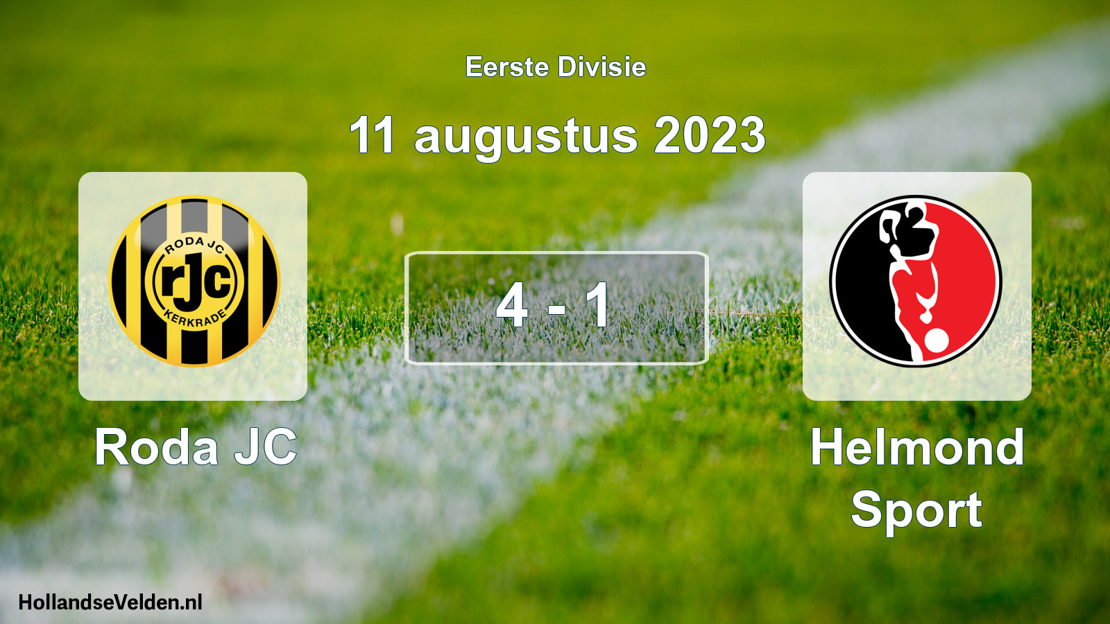Gespeelde wedstrijd: Roda JC - Helmond Sport 4 - 1 (11 augustus 2023)