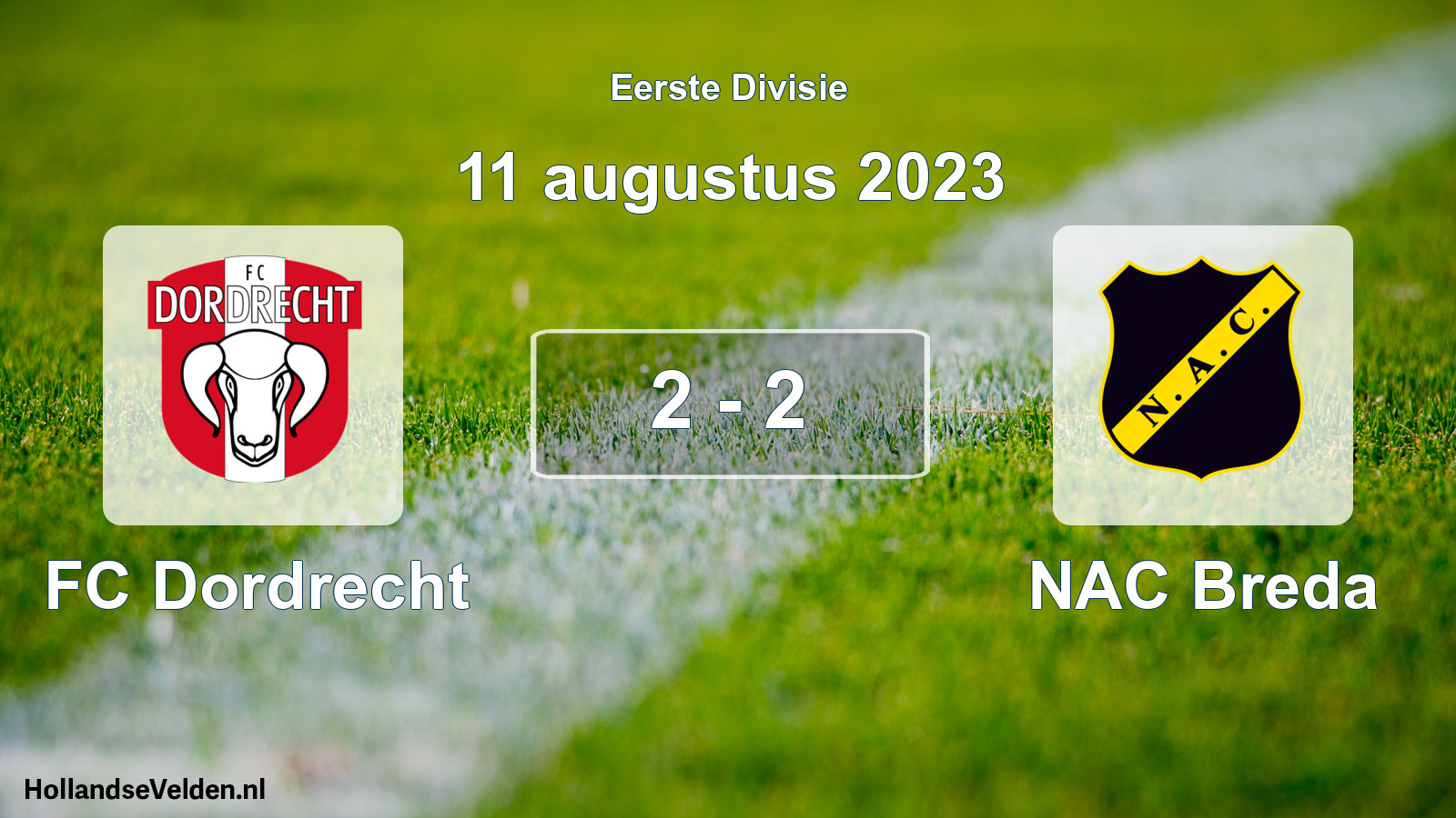 Gespeelde wedstrijd: FC Dordrecht - NAC Breda 2 - 2 (11 augustus 2023)