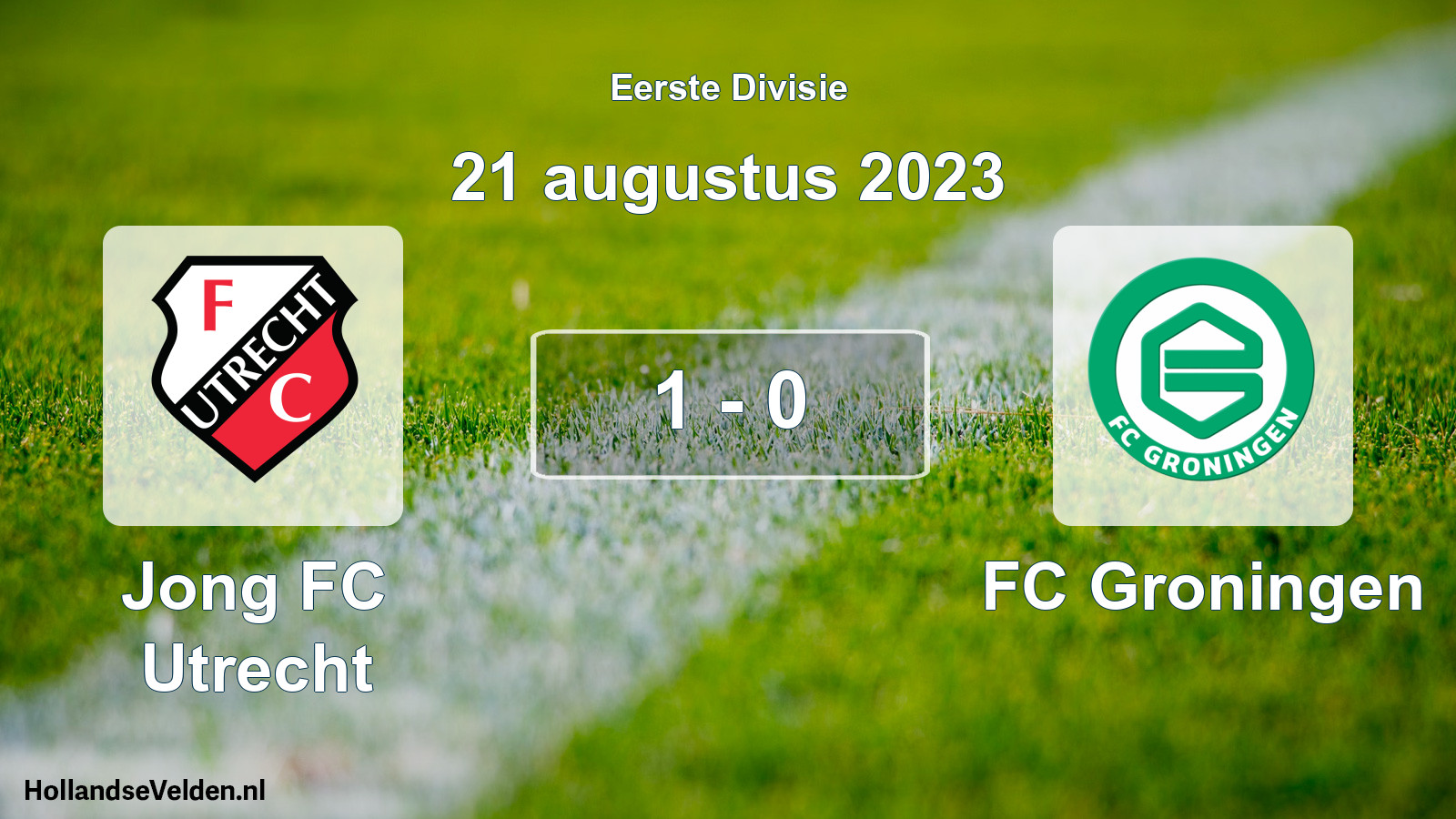Gespeelde wedstrijd: Jong FC Utrecht - FC Groningen 1 - 0 (21 augustus 2023)