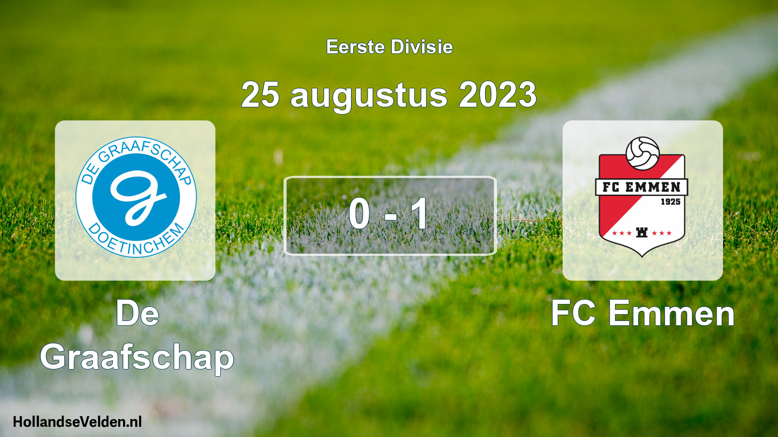 Gespeelde wedstrijd: De Graafschap - FC Emmen 0 - 1 (25 augustus 2023)