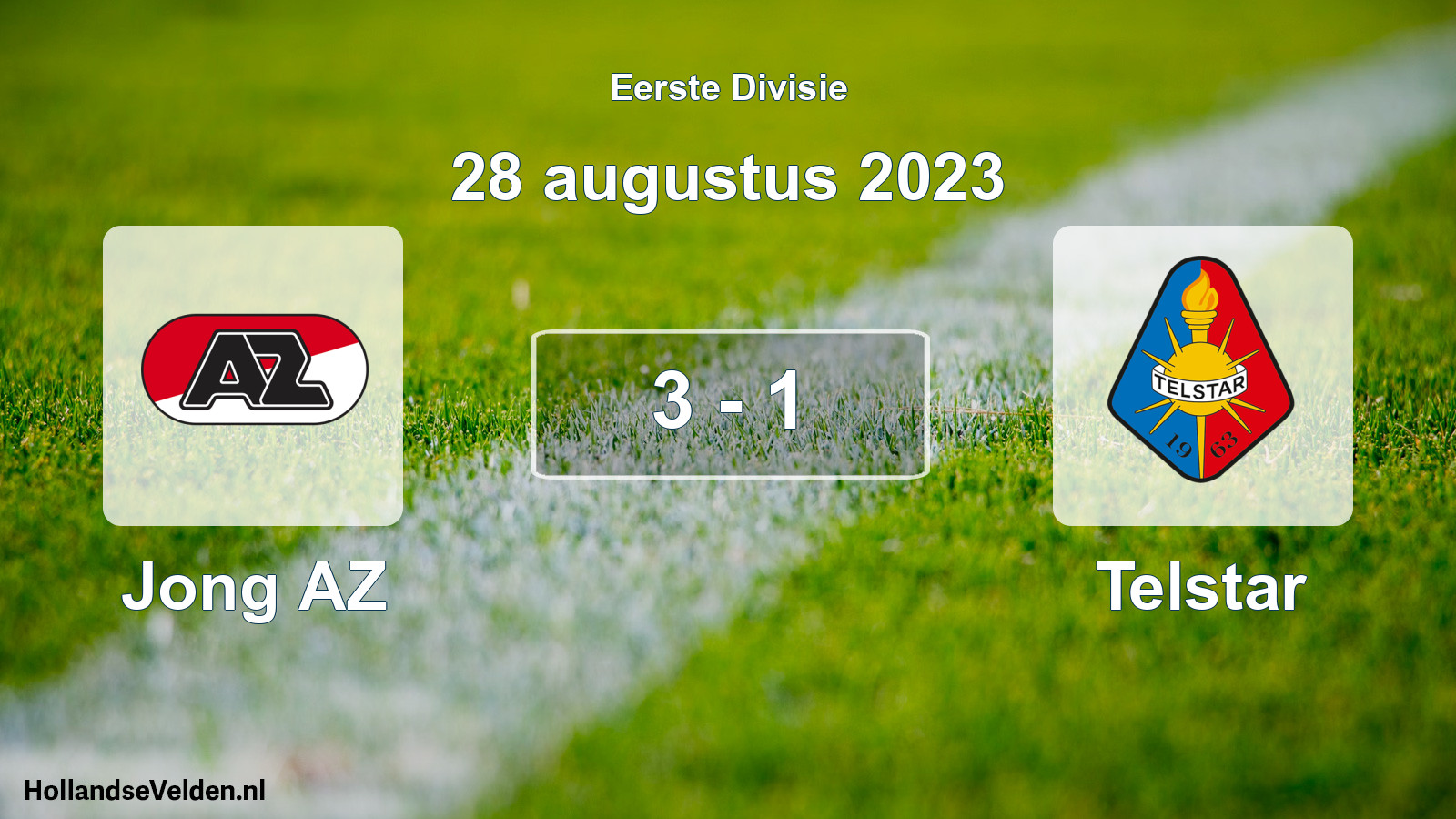 Gespeelde wedstrijd: Jong AZ - Telstar 3 - 1 (28 augustus 2023)