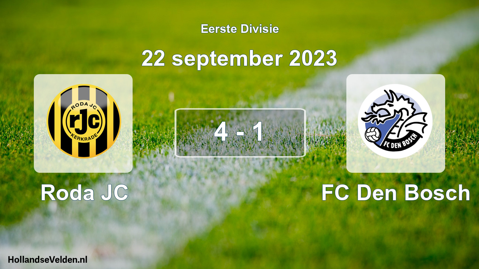 Gespeelde wedstrijd: Roda JC - FC Den Bosch 4 - 1 (22 september 2023)