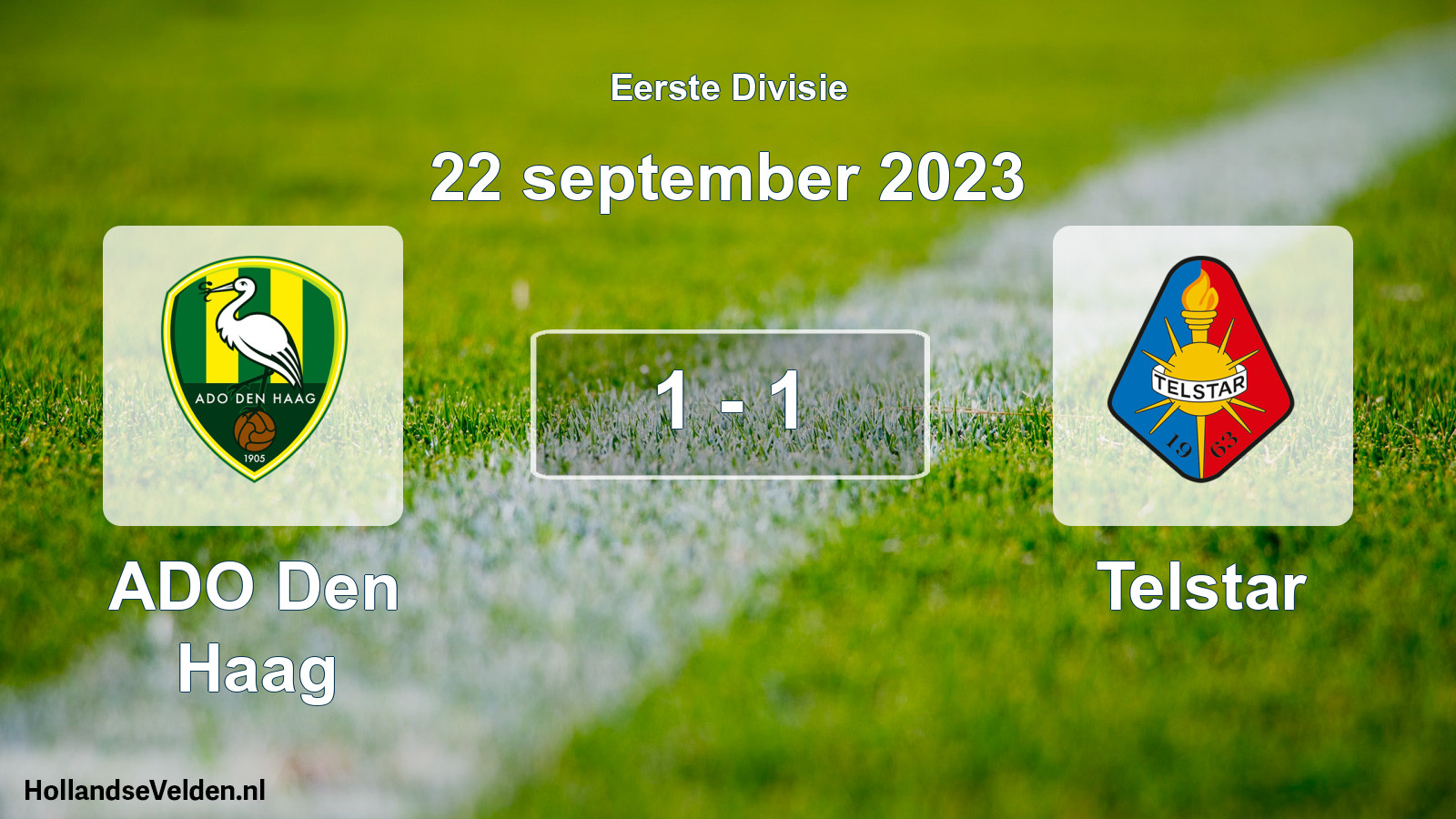 Gespeelde wedstrijd: ADO Den Haag - Telstar 1 - 1 (22 september 2023)
