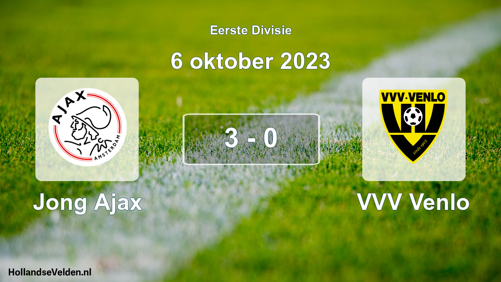 Gespeelde wedstrijd: Jong Ajax - VVV Venlo 3 - 0 (6 oktober 2023)