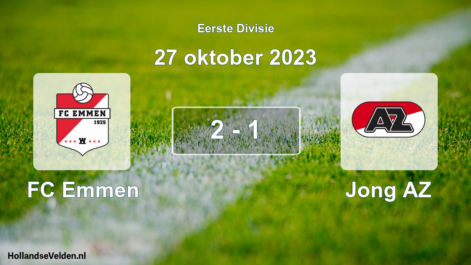 Gespeelde wedstrijd: FC Emmen - Jong AZ 2 - 1 (27 oktober 2023)