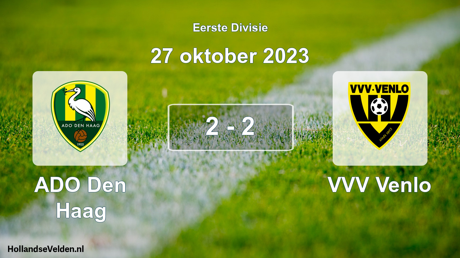 Gespeelde wedstrijd: ADO Den Haag - VVV Venlo 2 - 2 (27 oktober 2023)