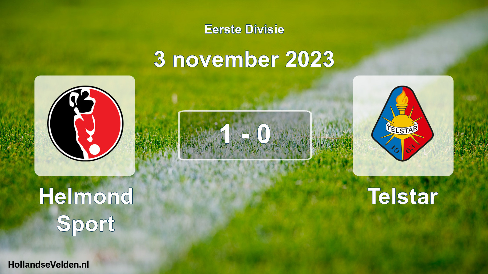 Gespeelde wedstrijd: Helmond Sport - Telstar 1 - 0 (3 november 2023)