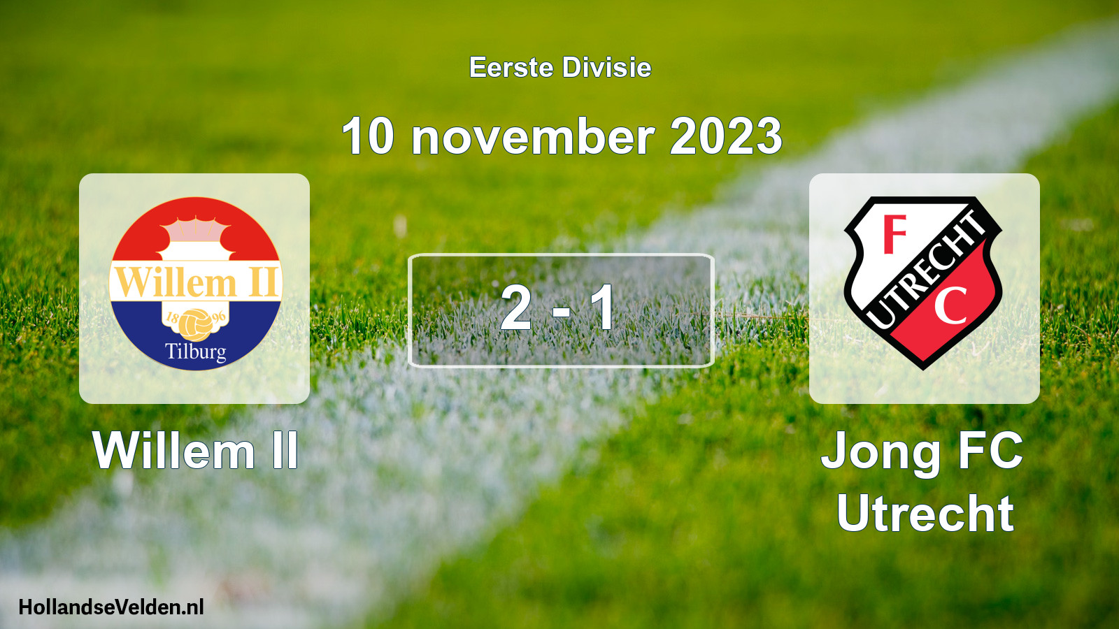 Gespeelde wedstrijd: Willem II - Jong FC Utrecht 2 - 1 (10 november 2023)